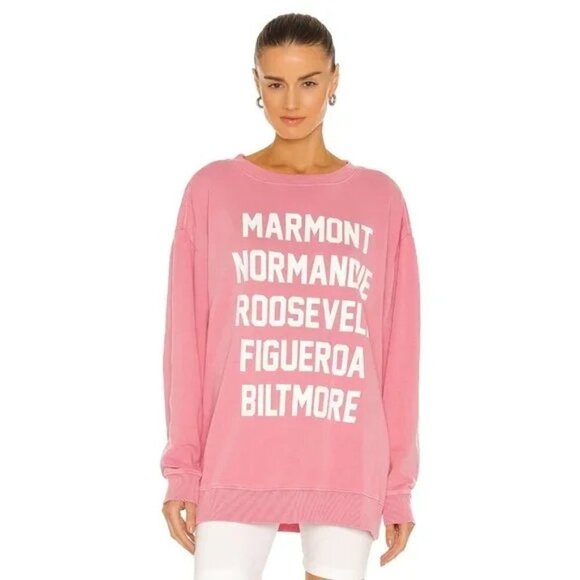 NWT Wildfox pink hotel “Roadtrip” print sweatshirt, M - Picture 1 of 6